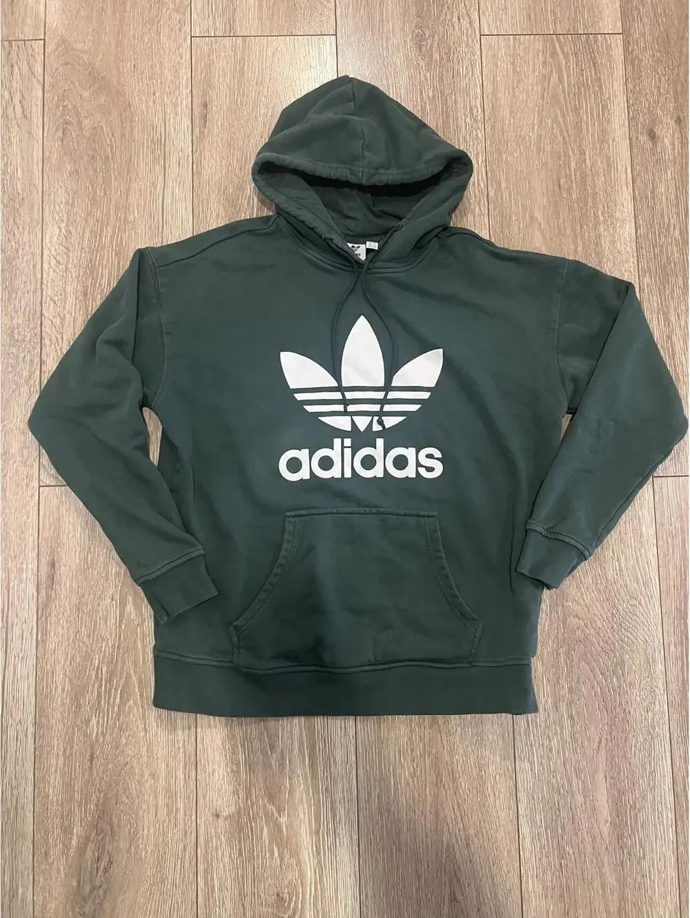 Adidas Original Men's Green Hoodie, Medium